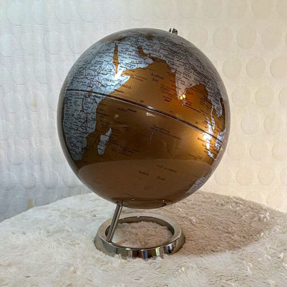 Replogle Platinum Classic 12” World Globe Metallic Rotating Metal Base